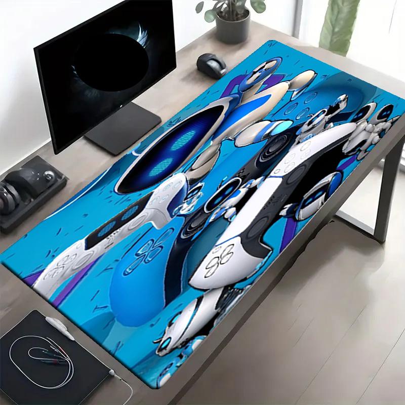 Cosmic Bot Crew Print Mouse Pad, Anti‑Slip Desktop Keyboard Mat, for PC Laptop Gaming Working Daily Use, Cool Festival Surprise Gift