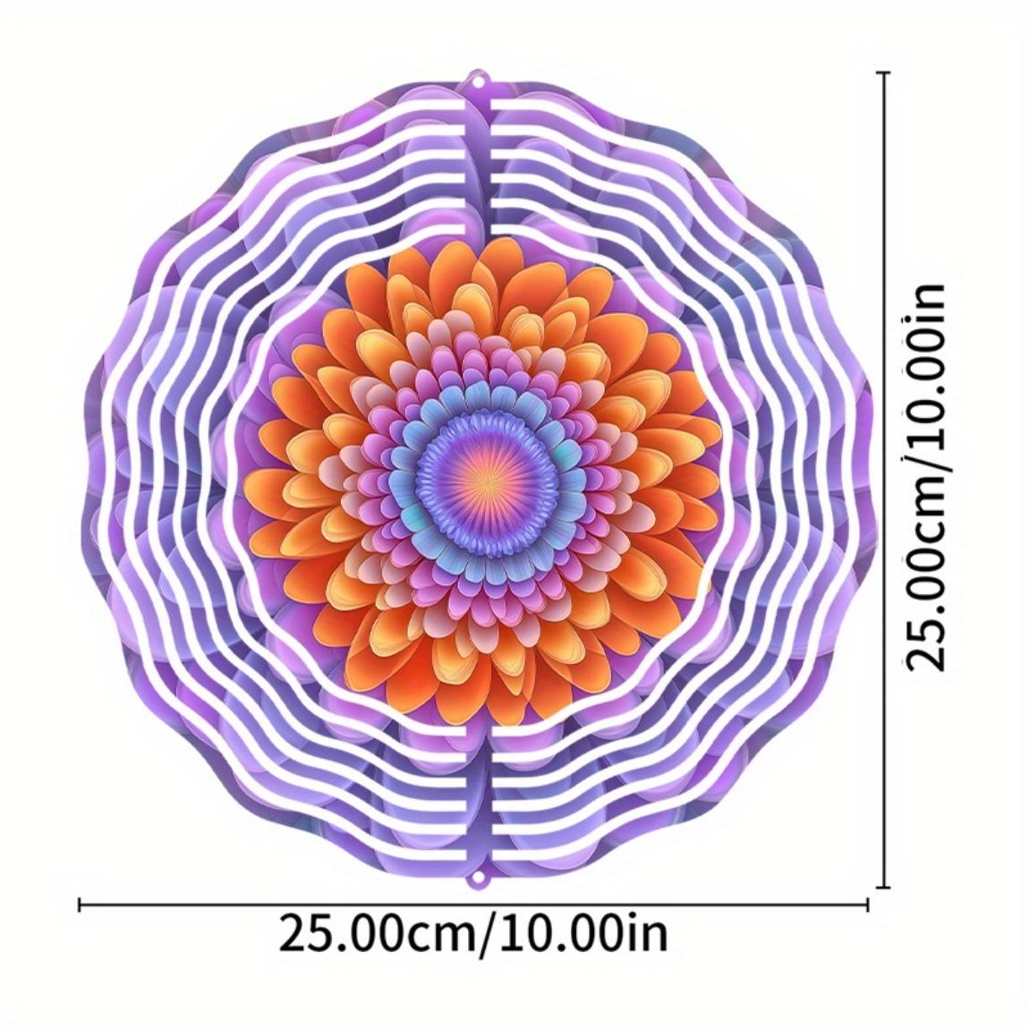 

Металлический ветряной спиннер 10 дюймов, садовый декор, подвесная музыка ветра, крючок с вращением на 360 градусов, не требует батареек, художественный дизайн для улицы, все сезоны 01A