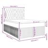 VidaXL Slatted Bed Base with Mattress Black 140x190 Cm Fabric 3292060