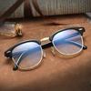 Classic Semi Rimless Anti Blue Light Blocking Glasses Men Square Rice Nail Eyeglasses Frames Computer Glasses