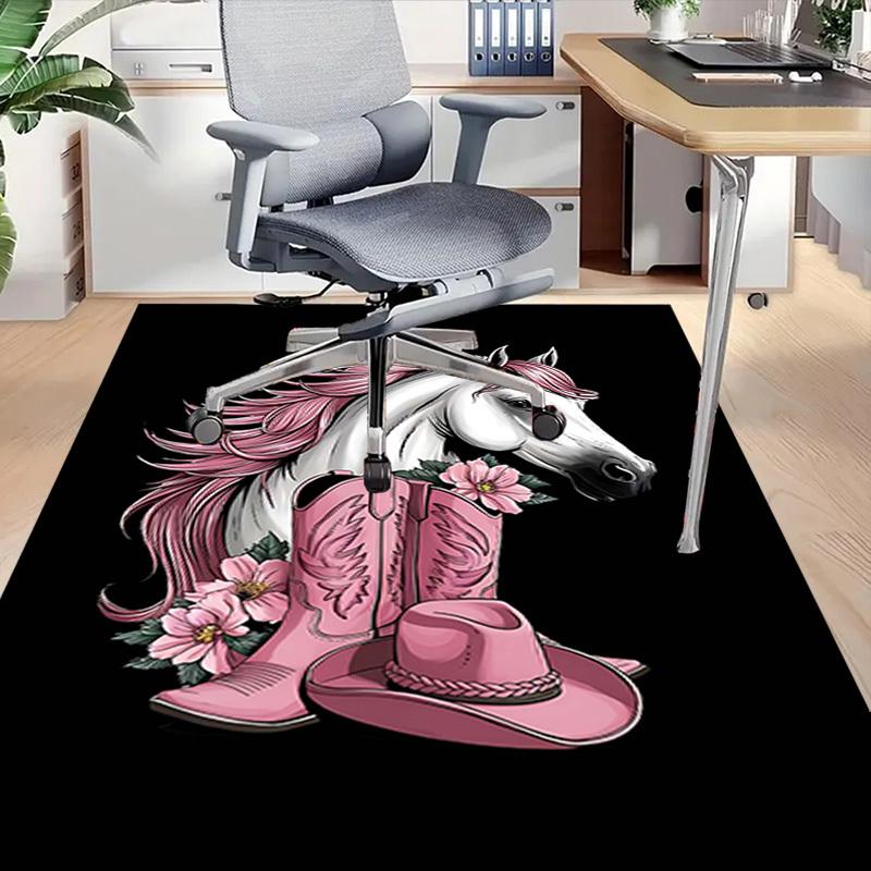 1PC cowgirl, boots Extra Large Non Slip Floor carpet, Office, family, Studio   Large Area Rug Indoor Rugs, Bold Statement Piece