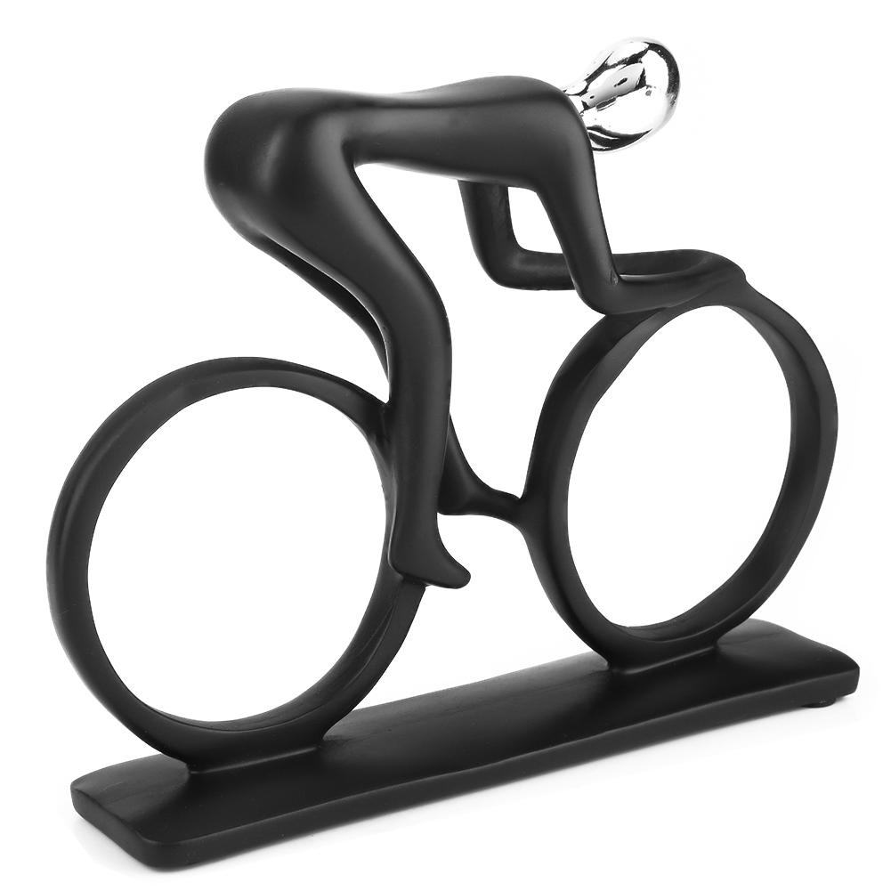 Craft Modern Abstract Sculpture Sport Figure Statue Art Carving Resin Figurine(Bike Rider)