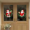 2pcs Santa Claus Christmas Window Stickers, Removable Window Clings for Farm, Yard, Bedroom, Living Room, Shopping Decoration