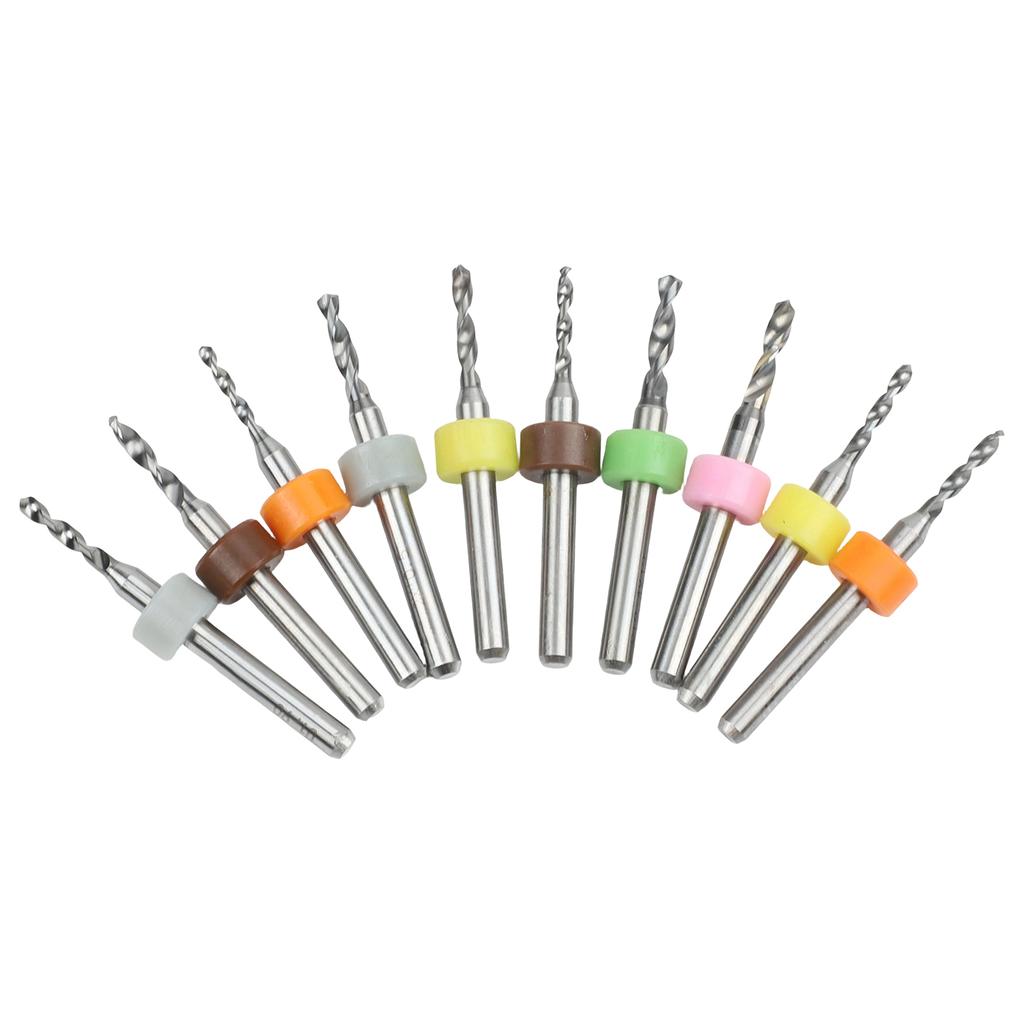 10 coated drill bits for PCB milling cutters designed for smooth carving and precise circuit board hole making