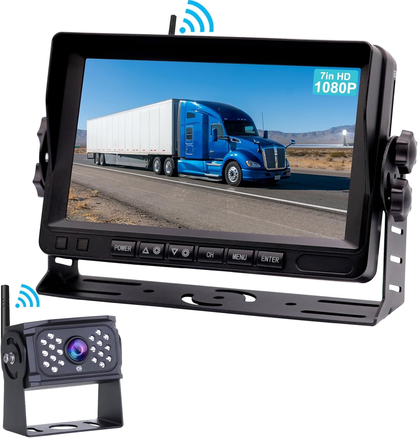 

OBEST Back Monitor Беспроводная камера заднего вида Цифровой беспроводной сигнал 7-дюймовый монитор 1080P Функция ночного видения IP68 Водонепроницаемый широкоугольный Руководство