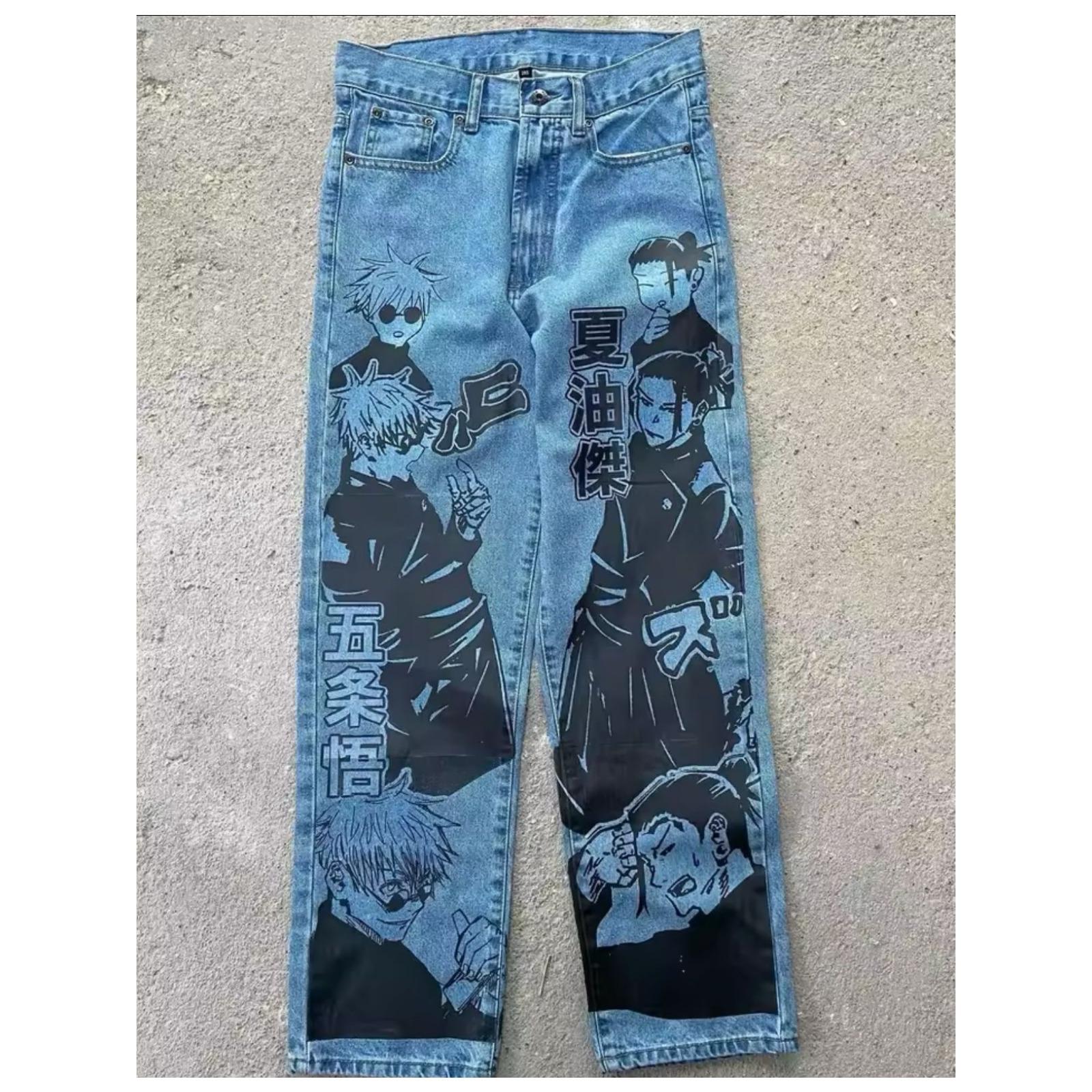 

Harajuku High Street Y2k мешковатые джинсы панк-популярный принт широкие джинсовые брюки джинсы уличная одежда брюки XXL