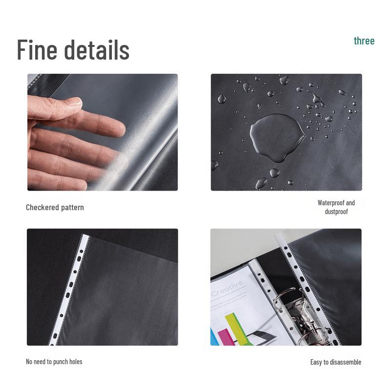 Deli A4 Textured 11-Hole Document Inner Pages