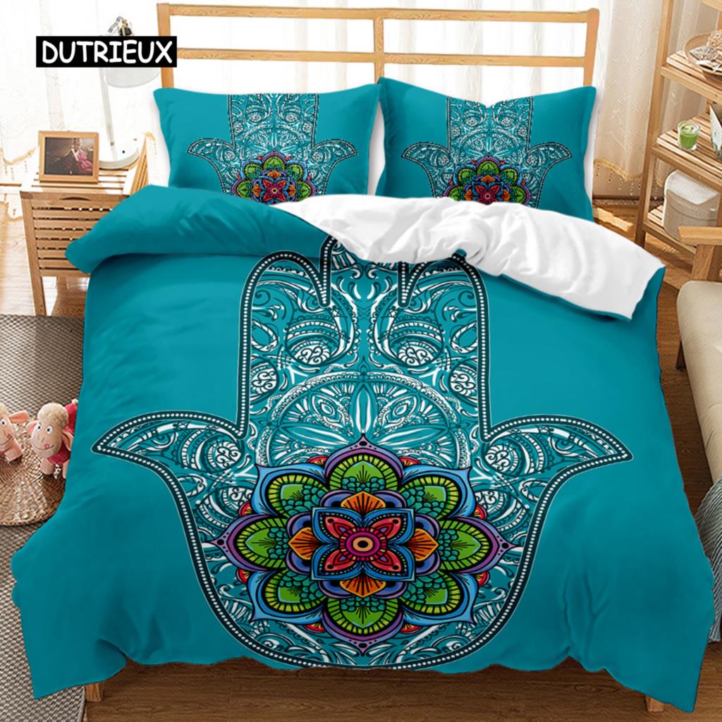 Animal Duvet Cover Set Gecko and Crane Bohemian Exotic Tribal Style Bedding Set Cool Animal Chic King Size Polyester Qulit Cover