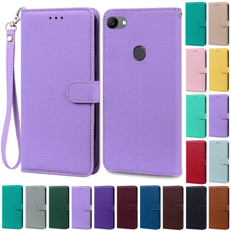 

For OPPO F5 Case OPPO F7 Wallet Phone Case For OPPO F9 Case Wallet Leather Flip Cover For OPPO F5 F7 F9 Silicone Cover Fundas For Oppo F5 світло-фіолетового кольору