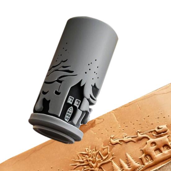 Polymer Clay Embossing Texture Roller Pottery Clay Modeling Patterned Roller DIY Household Ceramic Slab Clay Tile Textured Embossing Tools