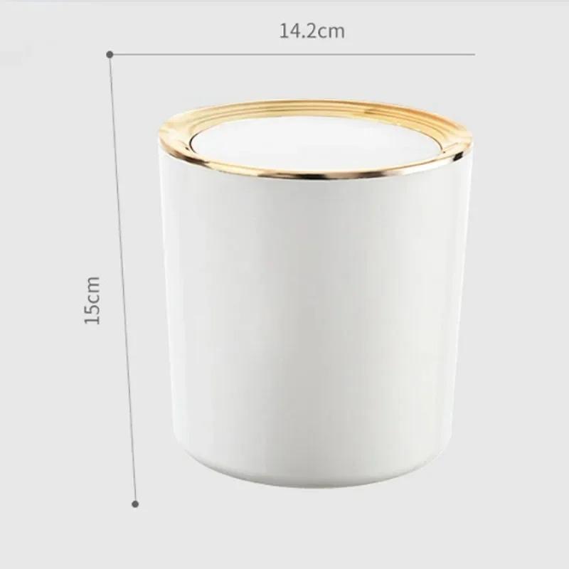Mini Small Waste Bins Desktop Garbage Basket Home Table Plastic Trash Can Office Supplies Dustbins Sundries Barrel Box