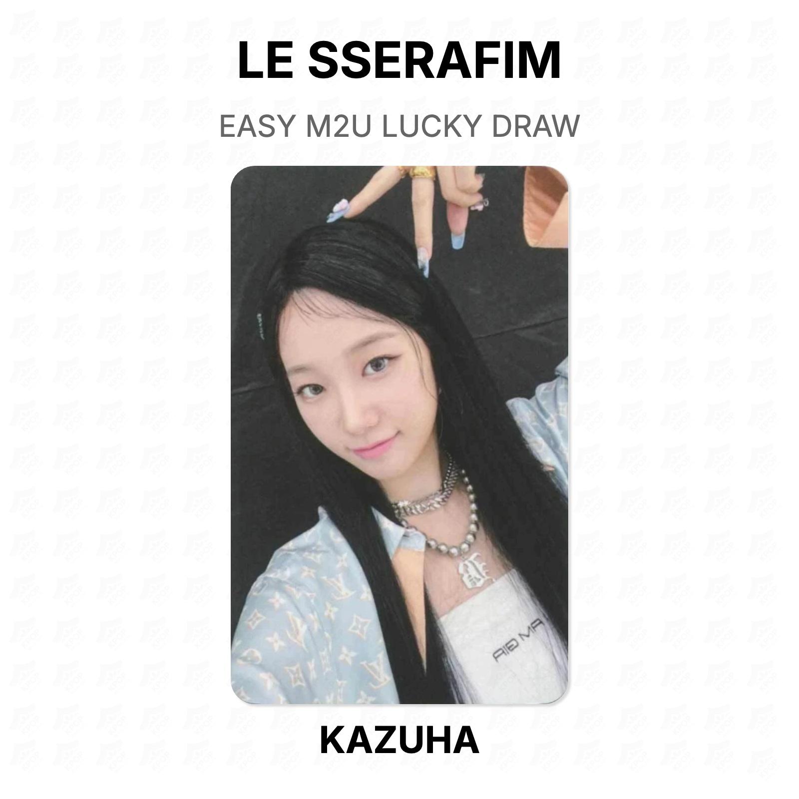 LE SSERAFIM EASY M2U LUCKY DRAW Official Photocard KAZUHA 02