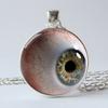 Bloodshot Eye Metal Pendant Keychain And Necklace For Promotion And Celebration Gifts