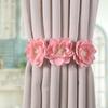 Curtain Holders with Flower Pattern Curtain Tiebacks, Easy Installation Curtain Tie Not Require Tools Set of 4 X3UC
