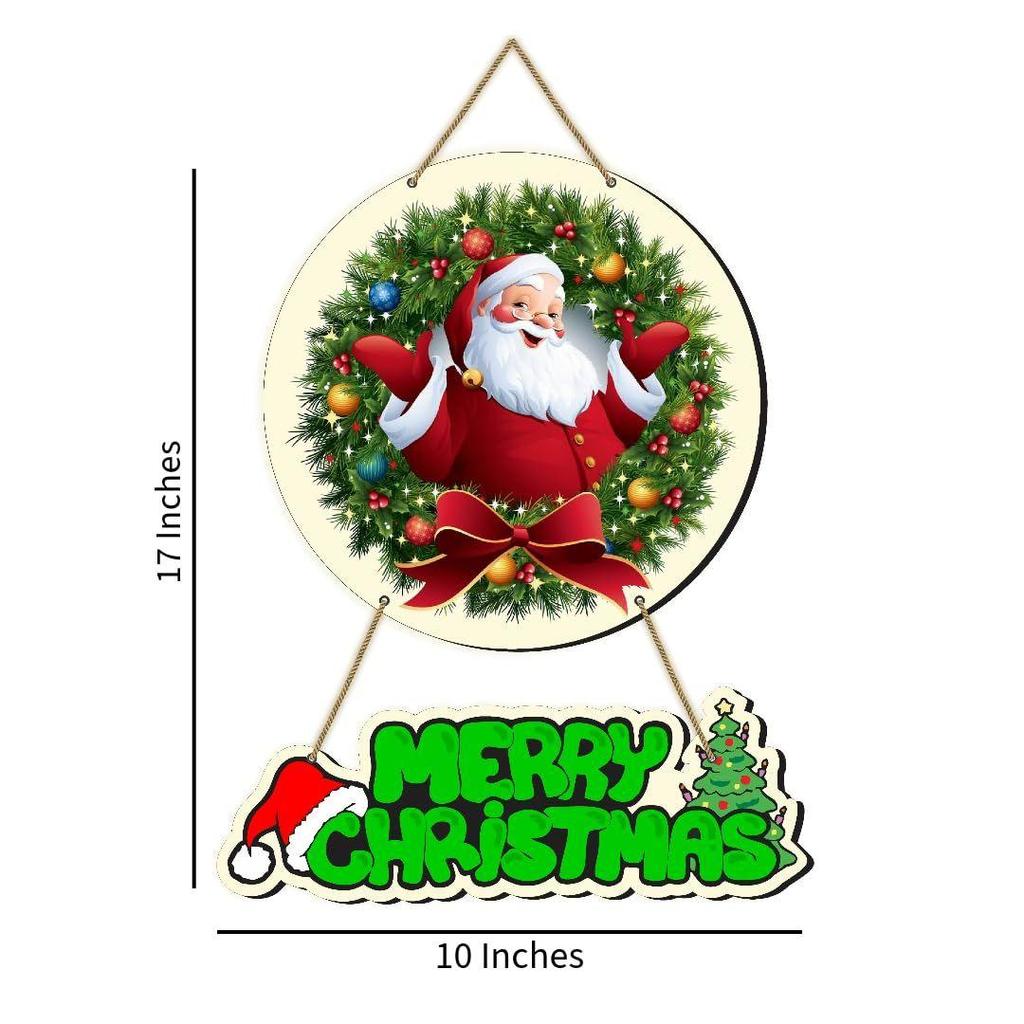 Merry Christmas Printed Wall Hanging/Door Hanging For Home And Christmas Decorations Items/Christmas Wall decor items
