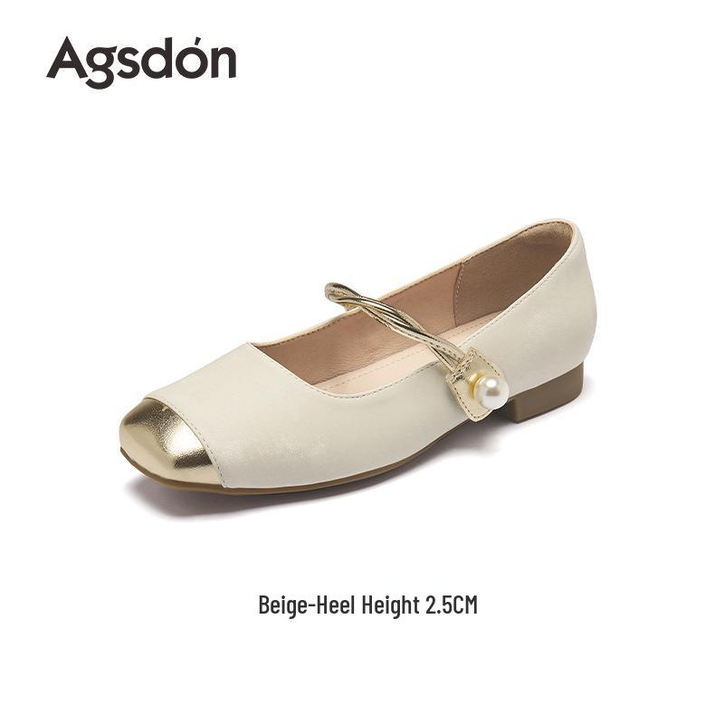 

Augusden Women s 2025 Mary Jane Summer Shoes: Beautiful, Skirt-Friendly, Shallow Mouth, Leather Commuting Flats 38