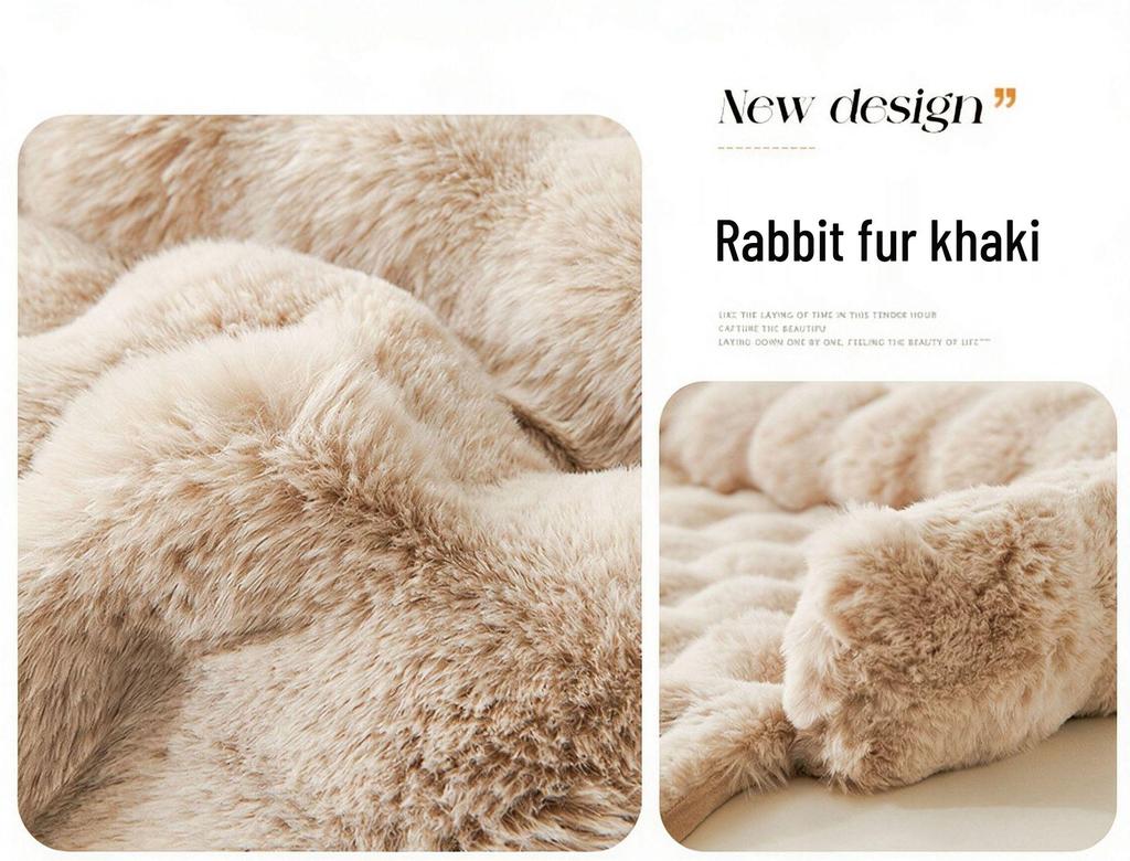 Non-slip Washable Bubble Rabbit Pet Nest - Warm Plush Mat for Cats and Dogs