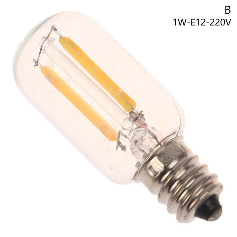 1 szt. Żarówka LED Vintage T20 1W 2W Ciepła Biała 2200K E12 E14 110V 220V Ściemnialna Żarówka Szklana Żarówka Rurkowa do Lodówki