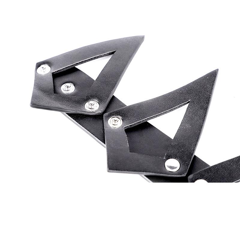 Leather Crown Unisex King Queen Gothic Crown Halloween Masquerade Cosplay Wedding Birthday Party Costume Accessories Props