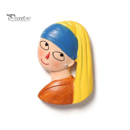 

Всемирно известная картина магнит на холодильник домашний офис кухонный шкафчик холодильник смола 3D мультфильм мужчины женщины магнитное украшение орнамент B