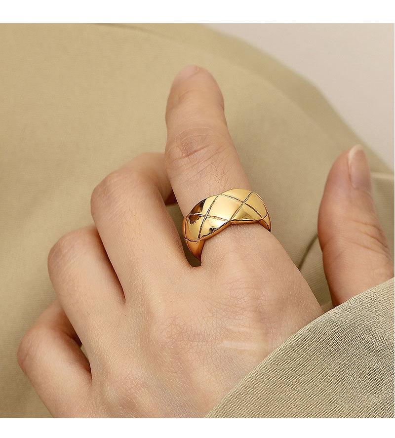 HYACINTH Korean Metal Scratch Index Finger Ring - Cold Style Fashion Temperament