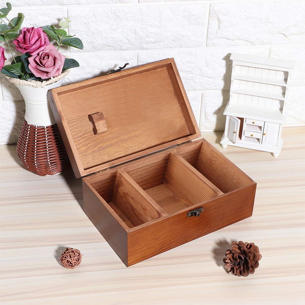 Sewing Box, Sewing Kit, Sewing Tool Box, Sewing Set for Adults, Stylish, Wooden Box, Needle and Thread Storage Case, DIY Sewing Tools, Empty Box