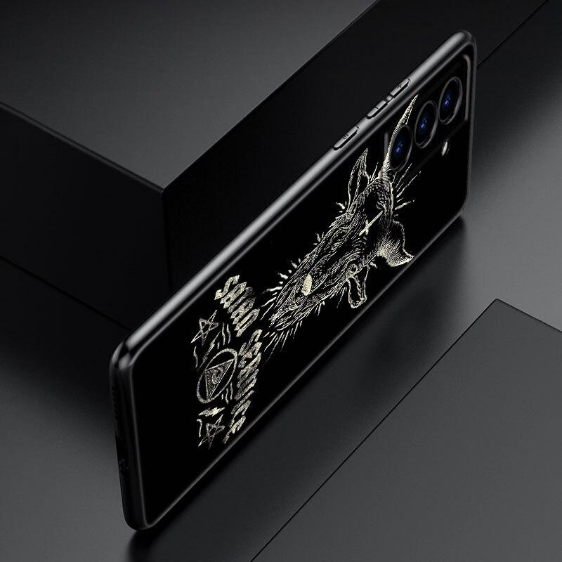 Pouzdro na telefon Satanic Scary Skull pro Samsung Galaxy S20 S21 FE S22 Ultra S10 Lite S10E S9 S8 Plus S7 Edge měkký TPU černý kryt