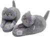 Funny Cat Fluffy and Warm Room Shoes Japanese Shoe One Size Fits [IMPACT Online] Slippers, (Gray, Sizes, Adult, Alphabet, All)