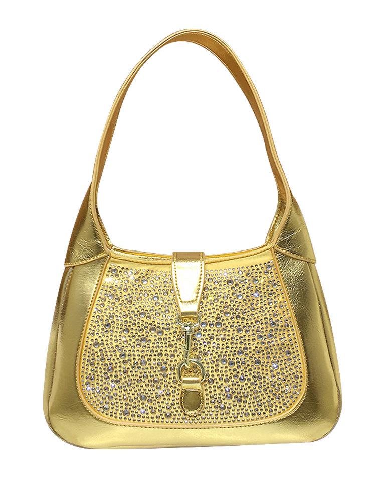 Kadınlar İçin Üst Düzey Taşlı Fransız Baget Omuz Çantası - 2025 Yeni Moda İş Gidip Gelme Tarzı
