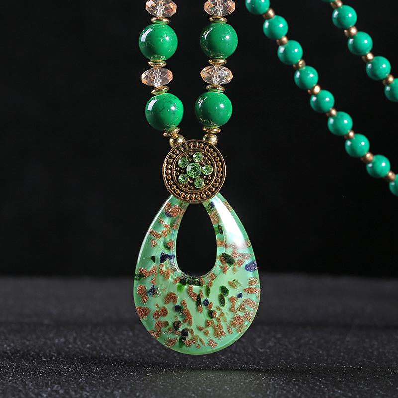 

Этническая подвеска-капля, цепочка для свитера - многостильное ожерелье для китайской одежды