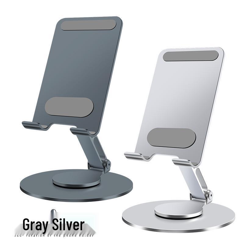 Rotating Aluminum Phone & Tablet Stand - Portable, Folding, Adjustable