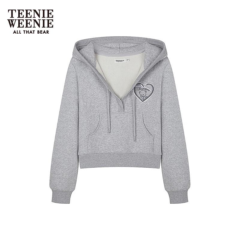 Teenie Weenie Bearnova Women's Casual V-Neck Hooded Sweatshirt