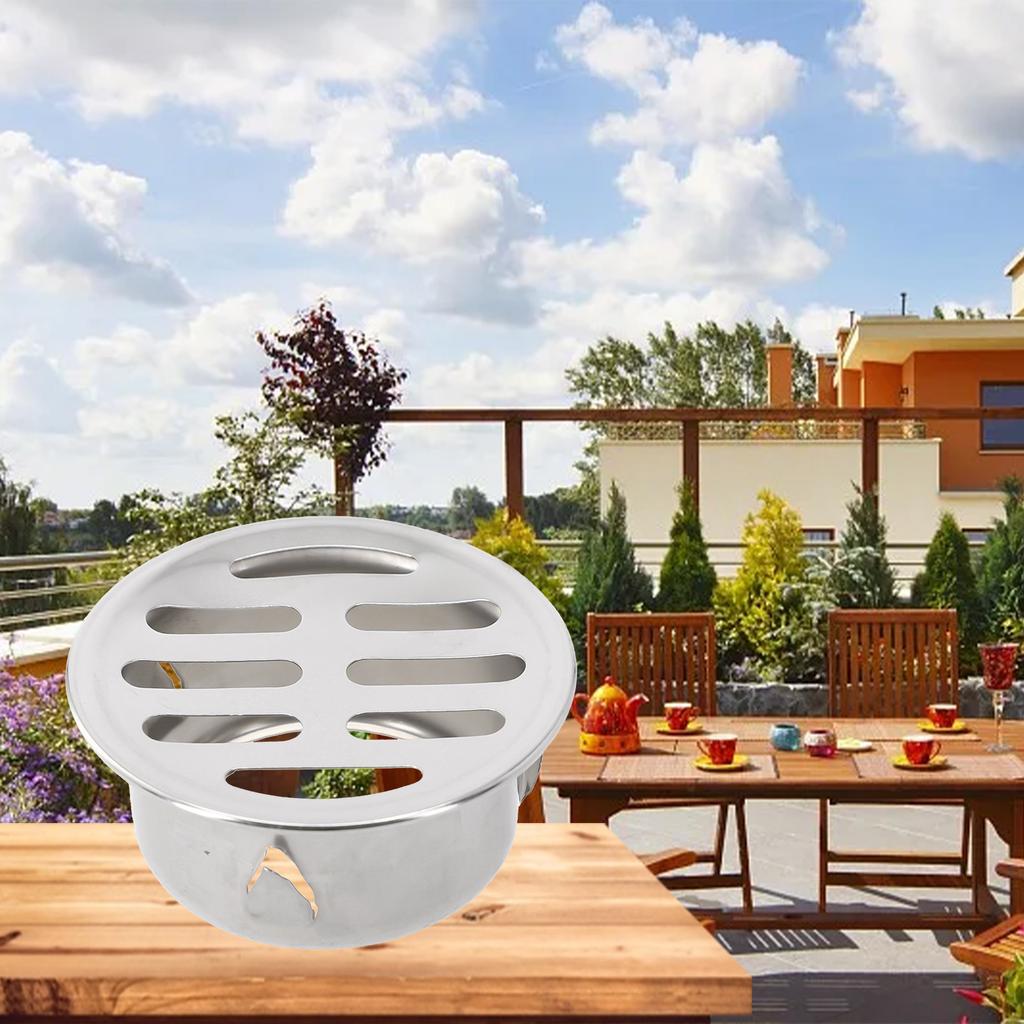 Rain Pipe Cap Floor Drain Stainless Steel Balcony Cover