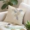1pcs Beige Floral Leaf Pattern Cushions Pillowcase Polyester Cushion Cover Throw Pillow Pillowcover Home Car Sofa Decor