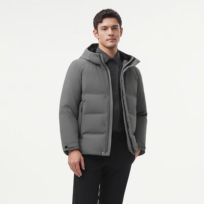Tanboer Men's Short Goose Down Hooded Business Jacket 5520393
