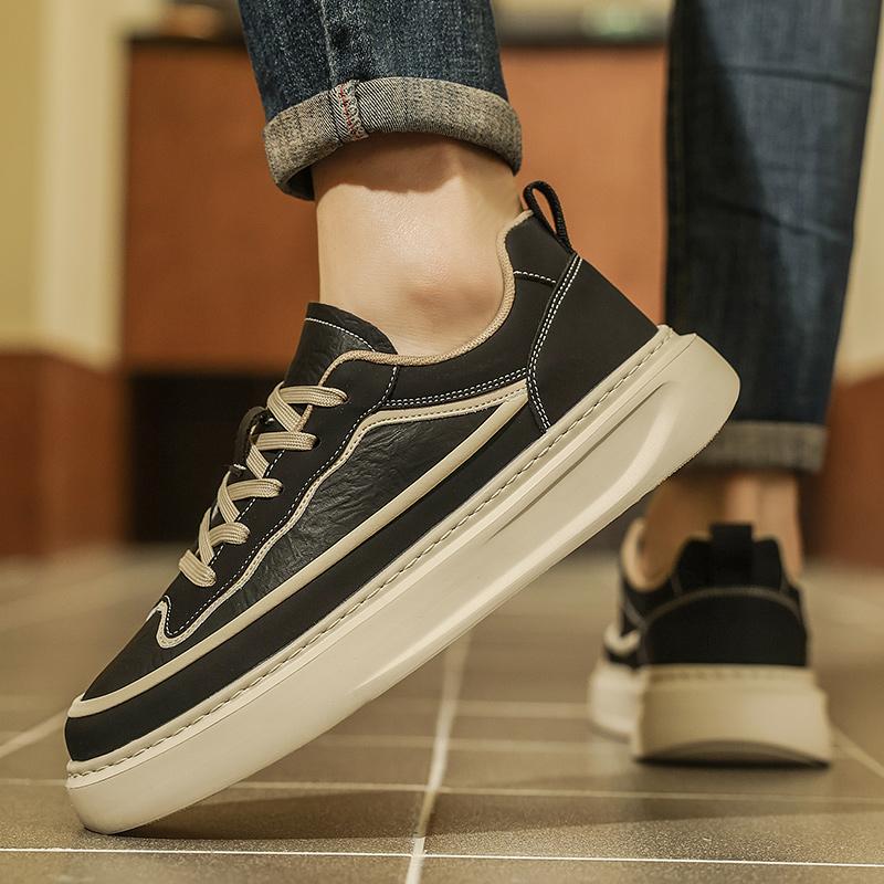 Chunky Platform Skate Shoes for Men Retro Low Top Sneakers Sports Casual Shoes Streetwear Trendy Walking Skateboarding Shoes