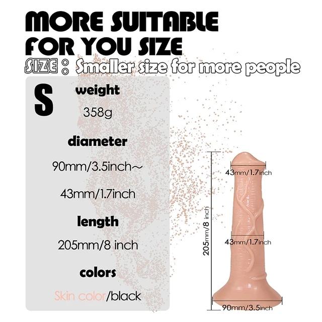 Horse Dildo Anal Plug Soft Penis Anal Dilator with Suction Cup Phallus Butt Plug Stimulate Vagina Anus Dick Sex Toys