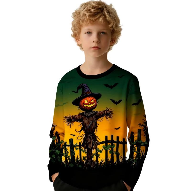 Summer Children's 3D Printed Long Sleeve T-Shirt Fashion Versatile Breathable Trend Casual
