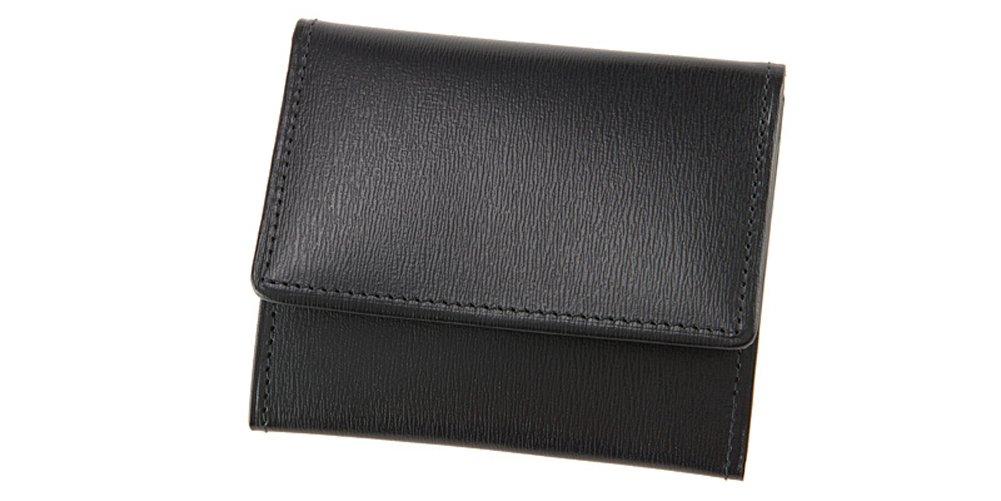 

CYPRIS COLLECTION Box Calf Limped Calf Coin Purse Sasamachi Coin Case Leather Day Gift Present Birthday Boyfriend Black x Navy 4654 [Cypris