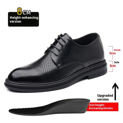 Herrenschuhe mit Absätzen Businessschuhe 3/6/8 cm Formelle Schuhe Winter/Frühling/Sommer Klassische Business-Luxus-Oxfords Schuhe Anzugschuhe