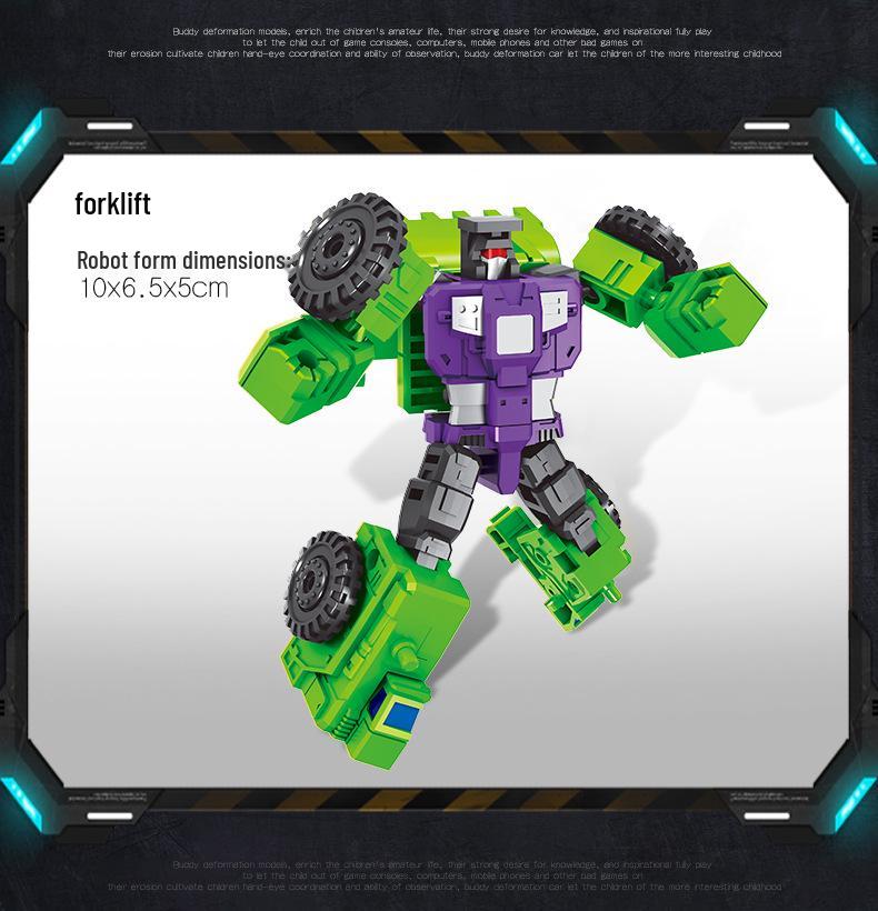 6-in-1 Transforming Construction Vehicle & Robot Toy for Kids