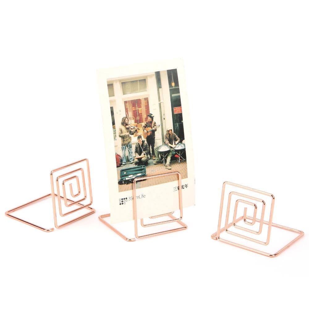 10Pcs Silver/ Rose Gold/ Gold Table Number Holders Metal Material Picture Holder Wedding Event