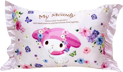 MORIPiLO (Morishita) Silk Touch My Melody Sanrio Characters Pillowcase, Silky Touch, Ruffled, Washable, 43x63cm, Pink, 405846