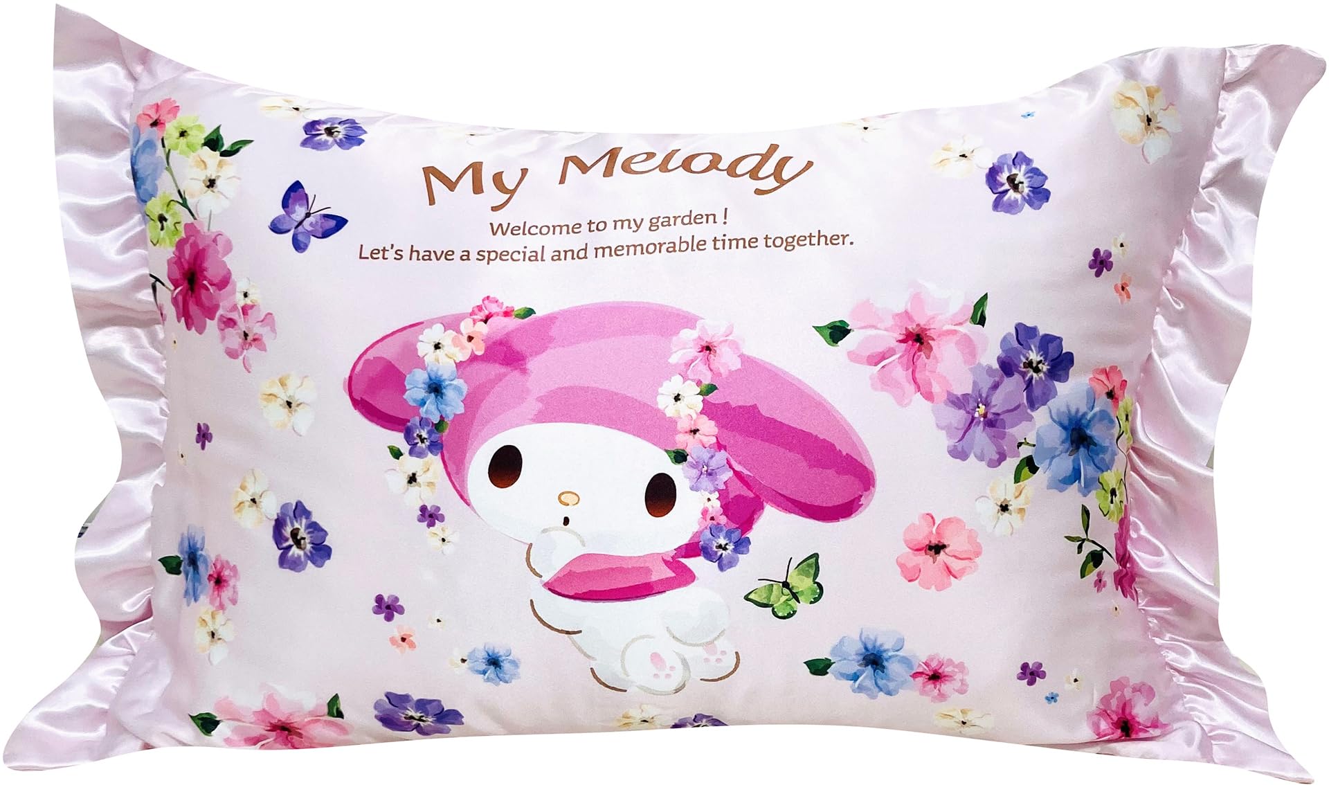 

MORIPiLO (Morishita) Silk Touch My Melody Sanrio Characters Pillowcase, Silky Touch, Ruffled, Washable, 43x63cm, Pink, 405846