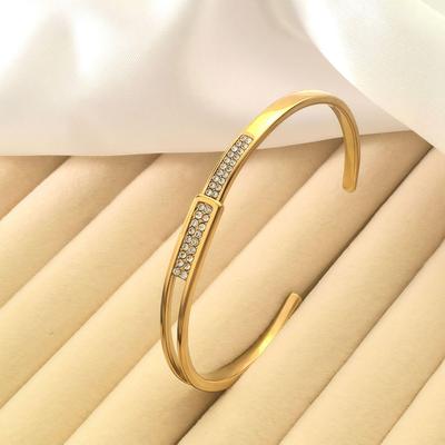 Elegant Baby's Breath Diamond Bangle: Luxury Niche Design Women's Fashion Bracelet