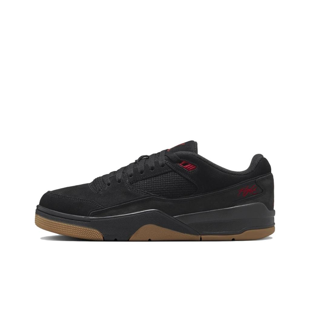 Air Jordan Flight Court Black Red Gum Unisex Sneakers Gum-Medium-Brown Varsity-Red HF3255-001