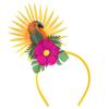 Parrots Flower Hair Hoop Light Up Headbands Battery Replaceable Hairpiece for Festivals and Parties