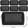 Wholesale Black Mesh Toiletry Bags Travel Makeup Bag Small Large Case Organizer Cosmetic Cases Toiletries Storage Handbag Pouch