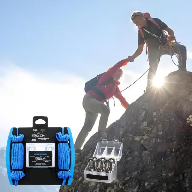 Small Handheld External Line Fastening Tool Strong Metal for Camping Hiking Emergencies Rope Fixing