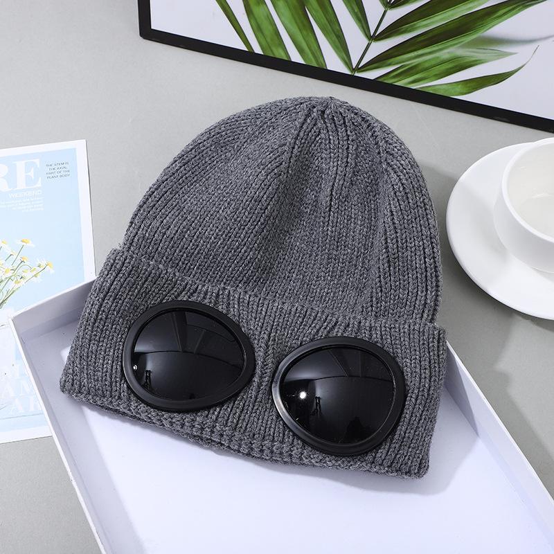 Rekbare Wintermuts Bril Gebreide Muts Winddichte Wintermuts Elastisch Zacht Warm Antislip Oorbescherming Unisex Bombermuts One Size gray